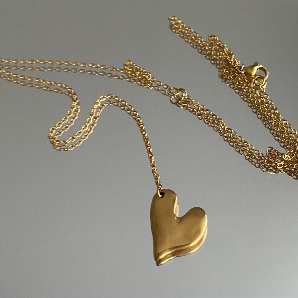 Fashion Jewelry Gold Heart Necklace